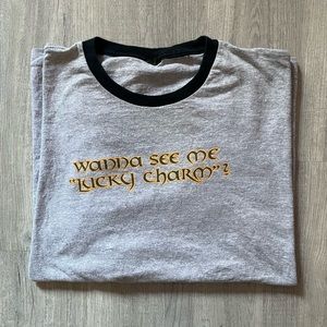 GREY LEPRECHAUN T SHIRT SIZE XL